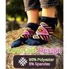 Tipi Toe Women's 20 Pairs Solid Colored Vivid Pastel Symphony Lime Orange Blue Yellow Cyan Fuchsia Pink Low Cut/No Show Socks - 4 of 4