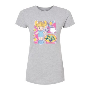 Women's - Polly Pocket - Polly Pocket Grid Fitted Graphic T-Shirt - 1 of 3