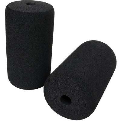 Ader Sporting Goods High Density Foam Roller Pads for Exercise Equipment, Replacement Part for Leg and Other Workout Machines, 6" x 4", Black, 4 Pack