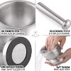 Zulay Kitchen 4-Inch Stainless Steel Mortar and Pestle Set Small - 1 Cup Pestle and Mortar With Protective Lid & Brush - image 4 of 4