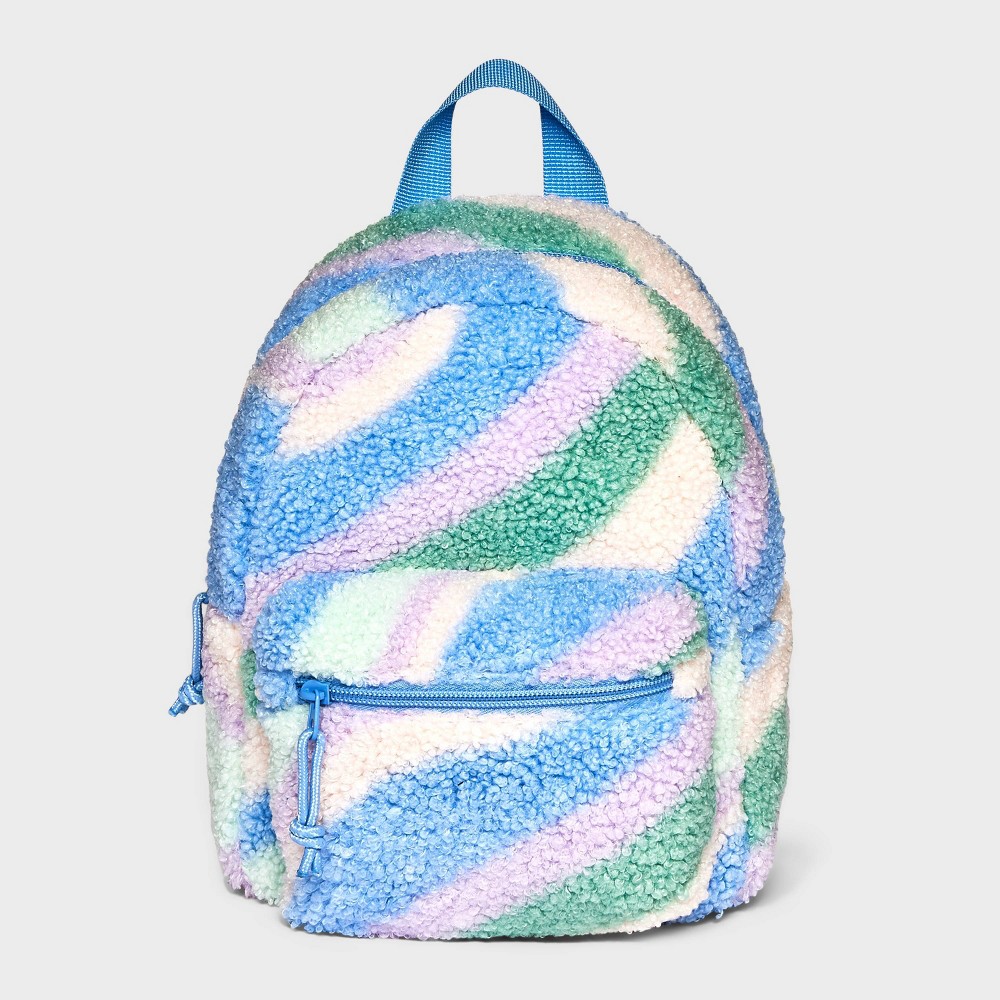 Girls' Swirl Fleece 10" Mini Backpack - Cat & Jack™ Blue