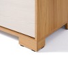 LuxenHome Natural and White 40.9-Inch Tall 4-Drawer Chest Brown - 3 of 4