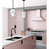 Progress Lighting Latham 1-Light Pendant, Matte Black, White Art Glass - 2 of 3