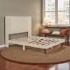 Mshliw Queen/King Bed Frame with 54-Inch High Headboard, Solid Wood Platform Bed with Backrest Support, Slatted Base Included - 4 of 4