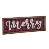Transpac Wood 20.04 in. Multicolored Christmas Buffalo Plaid Decor - 2 of 4