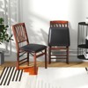 Tangkula Folding Dining Chairs Set of 2 Foldable Wood Kitchen Chairs with Padded Seat Solid Wood Frame - 4 of 4
