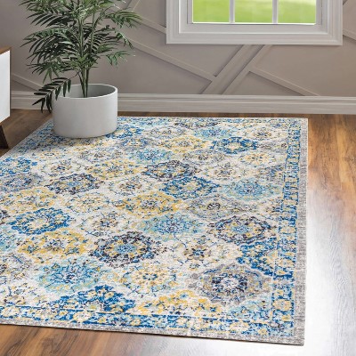 Modern Persian Boho Vintage Trellis Area Rug - JONATHAN Y