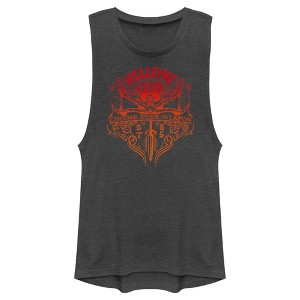Juniors Womens Stranger Things Choose Your Weapon Festival Muscle Tee - 1 of 4