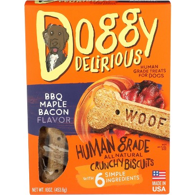 Doggy Delirious Barbecue Maple Bacon Bones Dog Treats - Case Of 6 - 16 ...