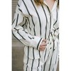 Women's Stripe Button Down Shirt - MIOU MUSE - 4 of 4