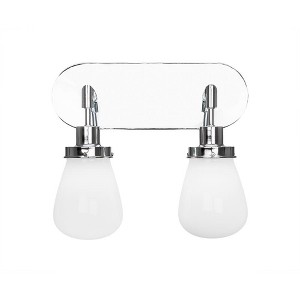 Toltec Lighting Meridian 2 - Light Vanity in  Chrome with 5" White  Shade - 1 of 1