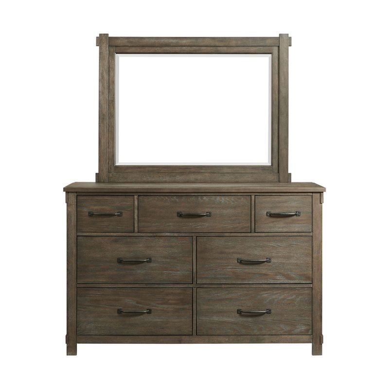 Jack 7 Drawer Dresser with Mirror Set Walnut - Picket House Furnishings, 1 of 14
