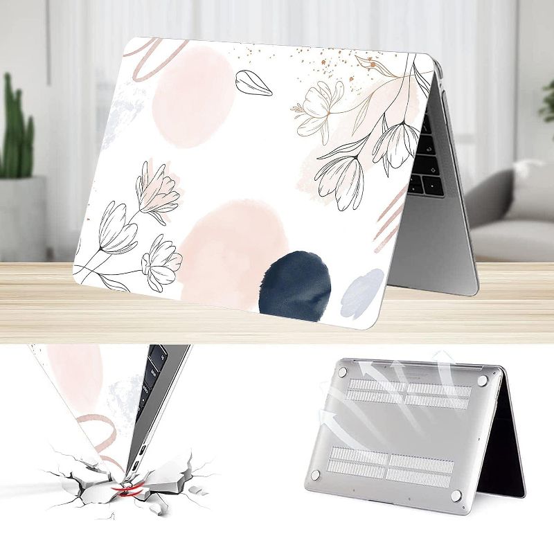 SaharaCase HybridFlex Arts Case for Apple MacBook Air 13" M1 Chip Laptops White Floral (LT00002), 4 of 8