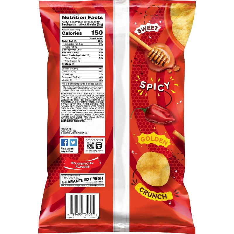 Frito-Lay Lay&#39;s Sweet &#38; Spicy Honey Flavored Chips - 7.75oz, 2 of 5