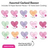 Big Dot of Happiness Valentine Hearts Garland Banner, Pastel Galentine's & Valentine's Backdrop 30 Ft of Cord 15 Double-Sided Paper Candy Heart Shapes - 4 of 4