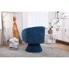 Blue Swivel Accent Chair Armchair, Round Barrel Chair in Fabric for Living Room Bedroom - 2 of 4