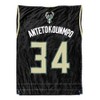 Sleep Squad Milwaukee Bucks Giannis Antetokounmpo 60 x 80  Raschel Plush Blanket - 3 of 4