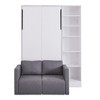 YOOCOZZ Murphy Bed & Wall Bed with Sofa and Built-in Floor-Level Storage Cabinet - White - 2 of 4