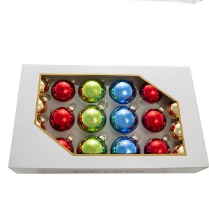 Kurt Adler 60-80MM Shiny Multi-Color Glass Ball Ornaments, 20-Piece Set - 1 of 4