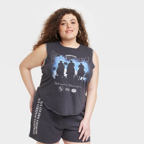 Women's Compton Cowboys Graphic Tank Top - White M : Target