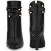 BLISSFUL STEP Pointed Toe Stiletto Heel Slouch Ankle Boots for Women - 2 of 4