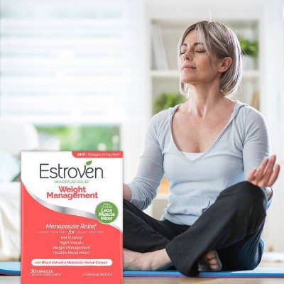 Estroven Menopause Relief with Weight Management Dietary Supplement Capsules - 30ct