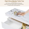 68.8" MDF High Gloss TV Stand with Golden Panel, 3 Drawers and Durable Premium Materials for Living Room or Entryway - 3 of 4
