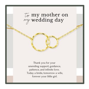 HOPE LOVE SHINE Wedding Gift for Mom Necklace – Mother Daughter Jewelry From Bride Forever Your Little Girl - 1 of 4