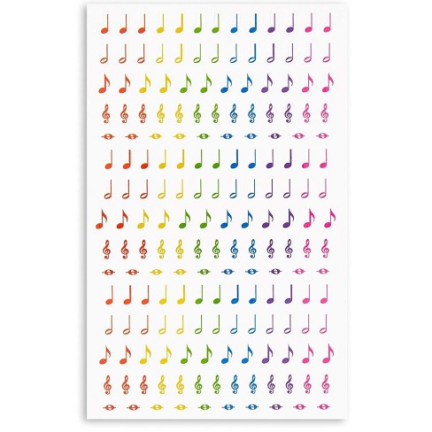 total 3000 piece music note stickers sticker sheets rainbow 18 sheets target