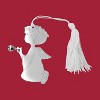 Slickblue Holiday Angel Ornament with Bell - Non-Tarnishing Nickel, White Tassel, Christmas Tree Décor - 3 of 3