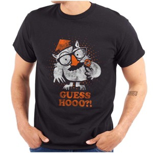 Tootsie Owl Halloween Guess Hoo Pun Graphic T Shirt Men or Women Brisco Brands - 1 of 4