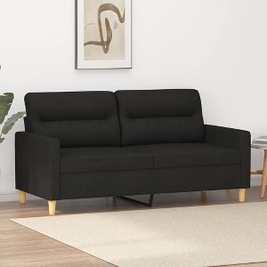 vidaXL 2-Seater Sofa Black 55.1 in. Fabric - 1 of 4