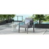 SKRAN Aluminum Lounge Chair with Sleek Rope Accents and Comfortable Cushions, Perfect for Modern Outdoor and Indoor Spaces,Gray - 2 of 4
