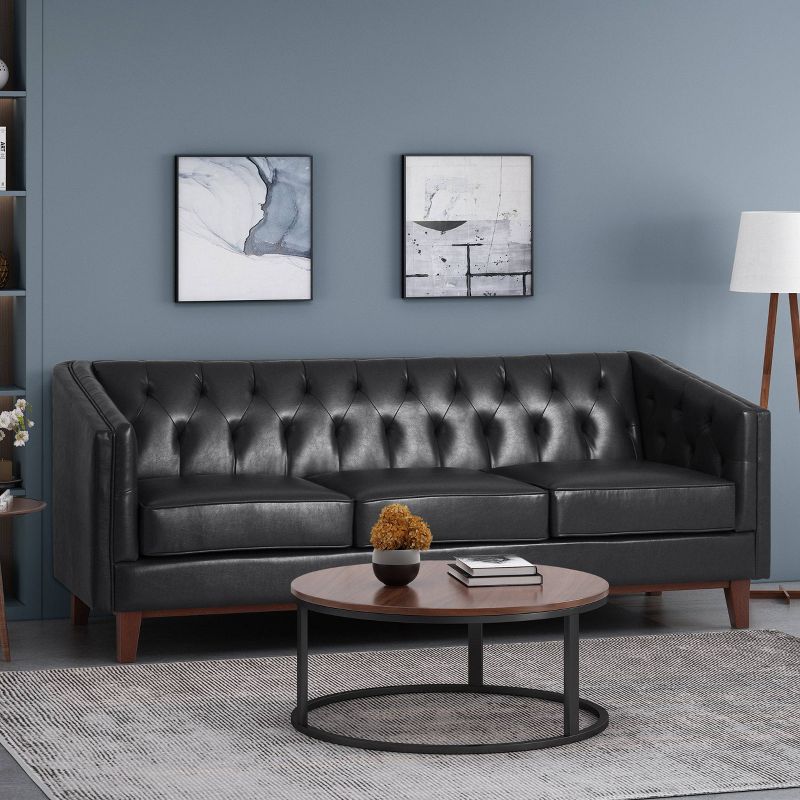 Ovando Contemporary Upholstered 3 Seater Sofa - Christopher Knight Home, 3 of 16