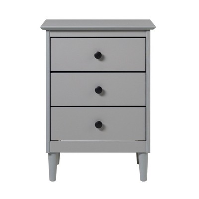 NicBex Nightstand with 3 Drawers,Modern Side Table with Handles and Wood Legs,Bedside Table for Bedroom,Living Room