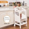 Kids Stool Helper, with 3 Adjustable Levels, Toddler Standing Tower, Non-slip Stepping, for Kitchen Counters, Bathroom Sinks, Solid Wood - 2 of 4