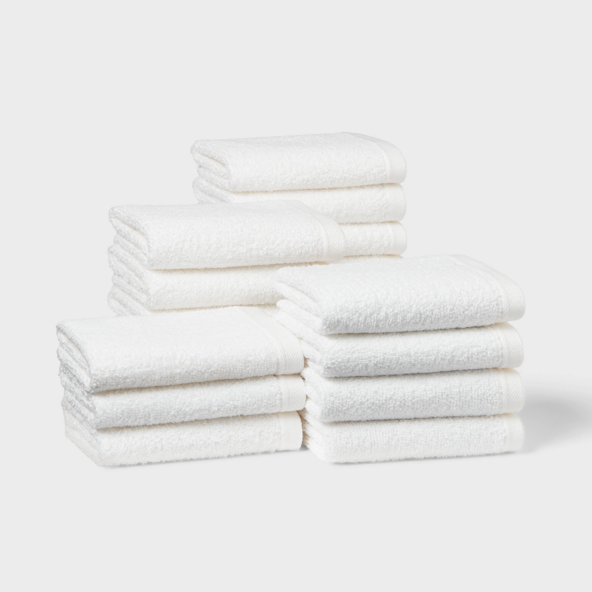 18pk Everyday Washcloths White - Room Essentials™