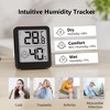 DSVIMOY Weather Thermometer Indoor Digital Humidity and Temperature Monitor for Home Use, Black, 6.73"*1.97"*0.67" - 4 of 4