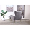 CAVINAS Accent Chair and Ottoman Sets, Modern Living Room Chair with Arm and Footstool, Velvet Reading Chair for Living Room, Bedroom, Office - 2 of 4