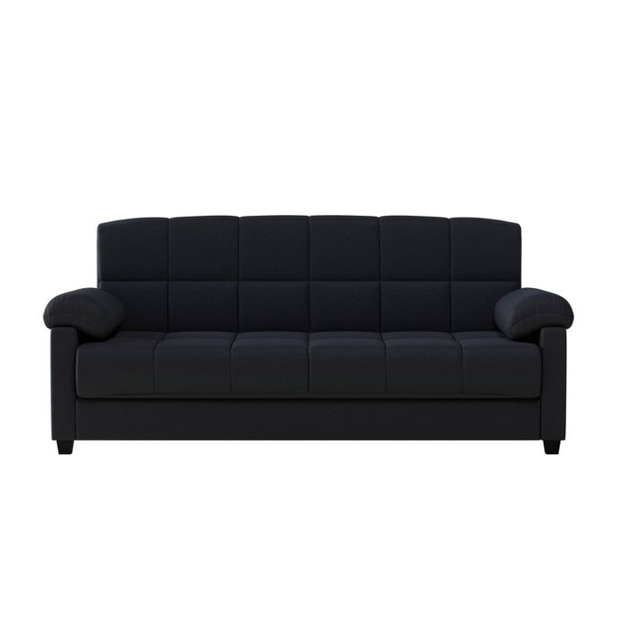 Maurice Microfiber Pillow Top Arm Convert A Couch Futon Sofa Sleeper Black - Handy Living : Target Maurice Microfiber Pillow Top... 
