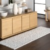 Nuloom Leni Cozy Plush Cloud Geometric Pet Friendly Premium Machine Washable Ara Rug, Runner 2' 6" x 8', Off White - 2 of 4