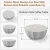 35.43"Coffee Table Indoor Outdoor Furniture Modern Stylish Design Perfect for Patio Garden Backyards Durable - 2 of 4