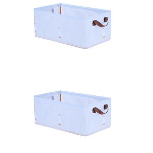 REGALWOVEN Fabric Collapsible Design Spacious Capacity Storage Bins with Handles 2 Pcs - 1 of 4
