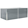 vidaXL Raised Garden Bed, Raised Flower Bed, Galvanized Steel Planter, Outdoor Planter for Patio Backyard Garden Vegetables Herbs, Gray - 2 of 4