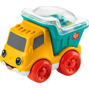 Fisher-Price Baby Toy Poppity Pop Dump Truck Push-Along Vehicle with Fine Motor Activities For Infants Ages 6+ Months - 1 of 4