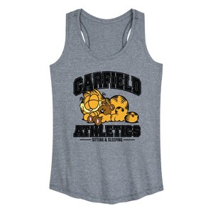 Women's - Garfield - Sleeping Athletics Graphic Racerback Tank - 1 of 4