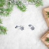 Angel Wings Stud Earrings for Women White Gold Plated Cubic Zirconia by Ginger Lyne - 3 of 4