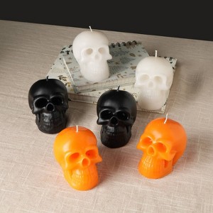 FONTOI Multicolor Skull Candle Box, 6PCS Halloween Funky Candles, Multi, 8"*4"*12" - 1 of 4