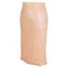 Anna-Kaci Women's Peach High Rise Sequin Pencil Skirt- Small ,Beige - 4 of 4