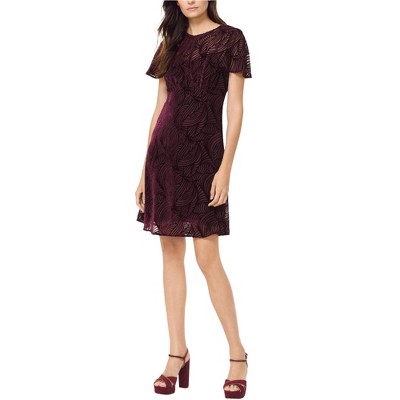 Michael Kors Womens Velvet Cocktail A-line Dress
